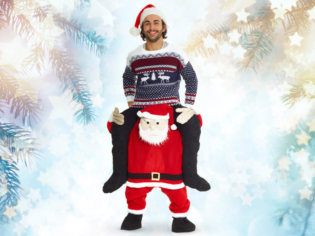 julemandskostume piggyback